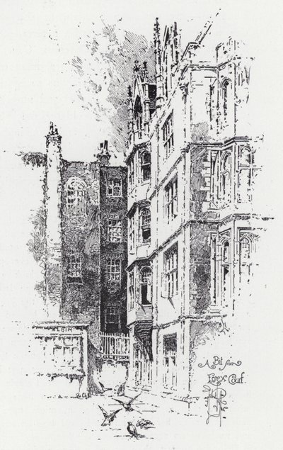 Lidt fra Essex Court (gravering) af Herbert (after) Railton