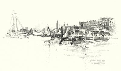 Adelphi Terrace, London af Herbert (after) Railton