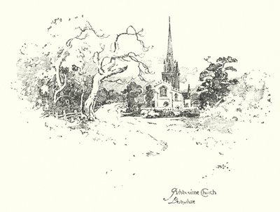 Ashbourne Church, Derbyshire (Litho) af Herbert (after) Railton