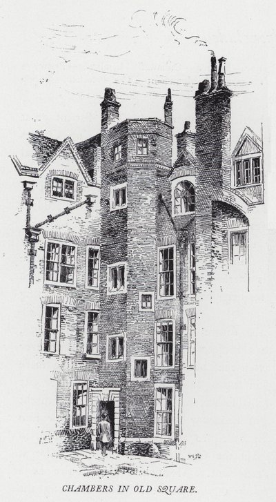 Kamre på den gamle plads (gravering) af Herbert (after) Railton