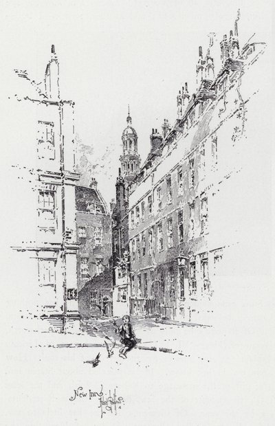 New Inn (gravering) af Herbert (after) Railton