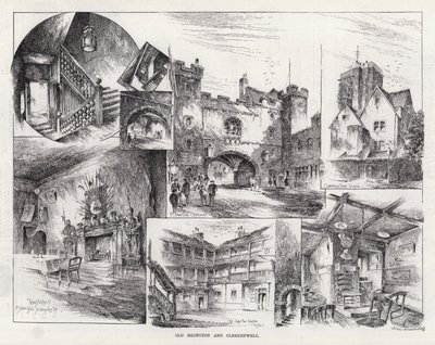 Old Islington og Clerkenwell (gravering) af Herbert (after) Railton