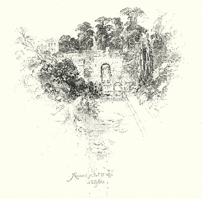 Reverend Dr Wise bopæl i Ellsfield (litho) af Herbert (after) Railton