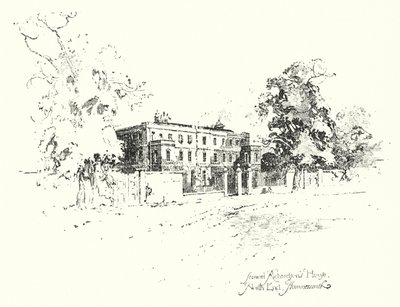 Samuel Richardsons hus, North End, Hammersmith (litho) af Herbert (after) Railton
