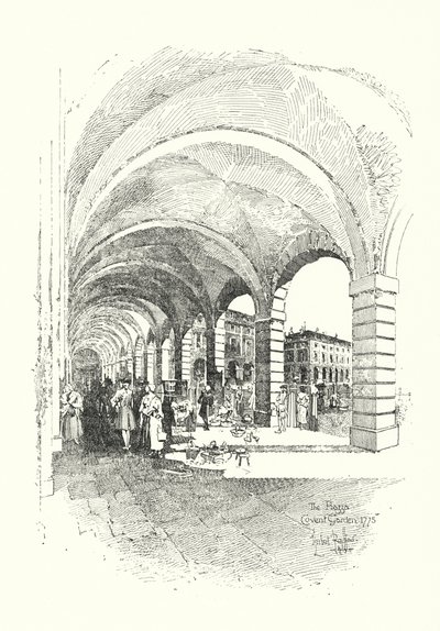 Piazzaen, Covent Garden, London af Herbert (after) Railton