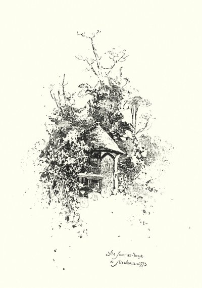 Sommerhuset i Streatham i 1773 (litho) af Herbert (after) Railton