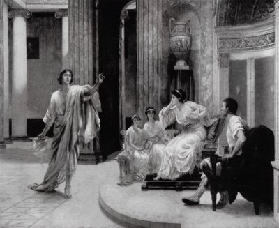 Den romerske digter Vergil erklærer kejserinde Octavia sin eleby ved hendes søn Marcellus død (litho) af Herbert (after) Sidney