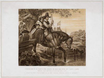 Charles II in Disguise Aided in his Escape af Jane Lane...1651, 19. århundrede af Herbert Bourne
