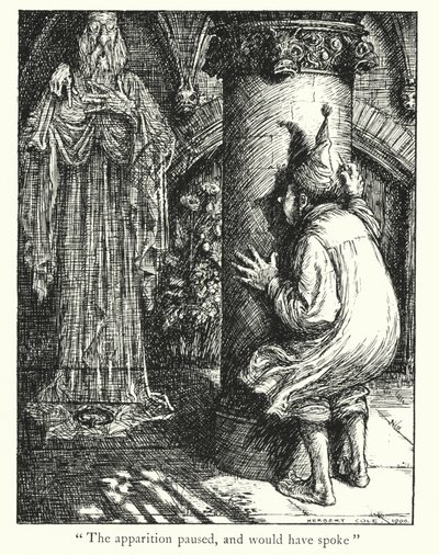 Ingoldsby Legends: Spøgelset (litografi) af Herbert Cole