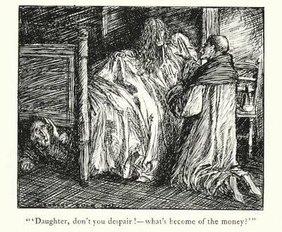 Ingoldsby Legends: Den gamle kvinde klædt i gråt (litografi) af Herbert Cole