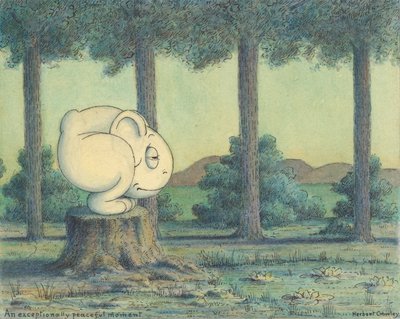 Et usædvanligt fredeligt øjeblik, ca. 1910 af Herbert E. Crowley