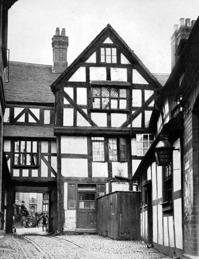 Courtyard of the Unicorn Inn, Shrewsbury, Shropshire, England, 1924-1926 af Herbert Felton