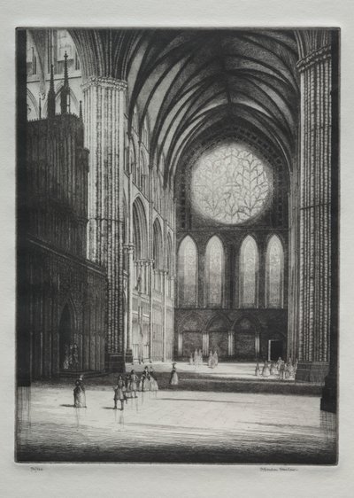 Lincoln Cathedral, interiør af Herbert Gordon Warlow