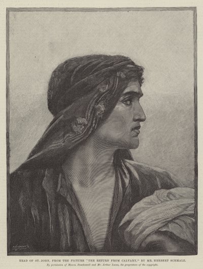 Head of St John, fra billedet The Return from Cavalry af Herbert Gustave Schmalz