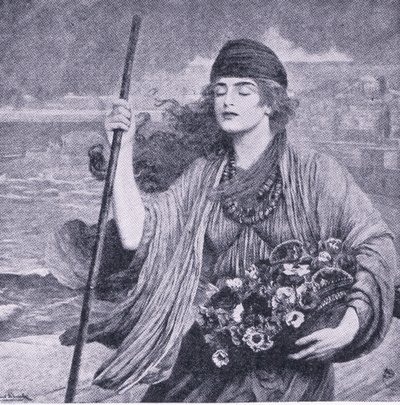 Nydia, den blinde pige fra Pompeji, illustration fra The World