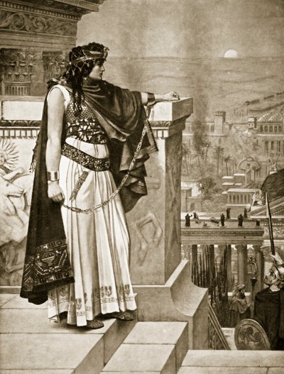 Zenobias sidste blik på Palmyra, illustration fra "Hutchinson