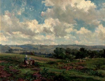 Fields i Surrey, 1890 af Herbert Hughes Stanton