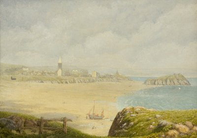 Tenby, the Beach (olie på lærred) af Herbert Isambard Owen