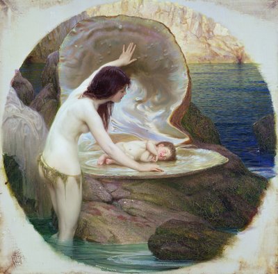 A Water Baby, ca. 1900 (olie på lærred) af Herbert James Draper