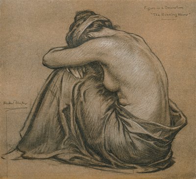 Study for a Decoration, The Evening Hours, c1916 af Herbert James Draper