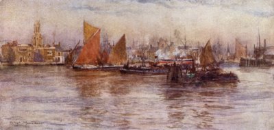 Limehouse Reach (farve litho) af Herbert Menzies (after) Marshall