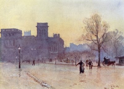 The India Office (farve litho) af Herbert Menzies (after) Marshall