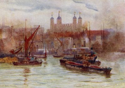 Tower of London (farve litho) af Herbert Menzies (after) Marshall