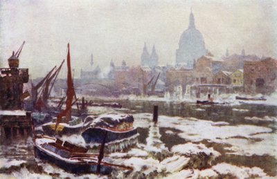Vinteren 1895 (farve litho) af Herbert Menzies (after) Marshall