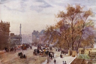 Whitehall (farve litho) af Herbert Menzies (after) Marshall