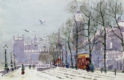 A Winters Day, Westminster (wc) af Herbert Menzies Marshall