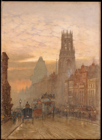 Fleet Street ved Temple Bar af Herbert Menzies Marshall