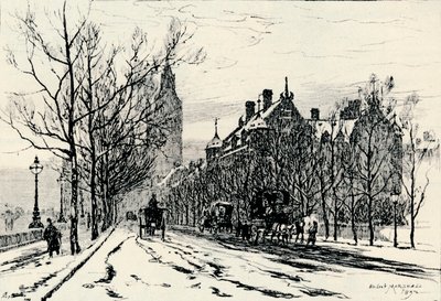 The Embankment, Westminster, c1892, 1894 af Herbert Menzies Marshall