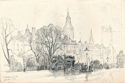 Whitehall, c1893 af Herbert Menzies Marshall