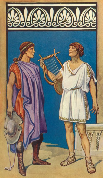 The Crinkled Chiton and the Chlamys left, The Chiton right, 1924. af Herbert Norris