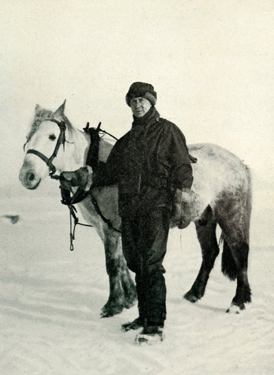 Dr. Wilson og Pony Nobby, c1911, 1913 af Herbert Ponting