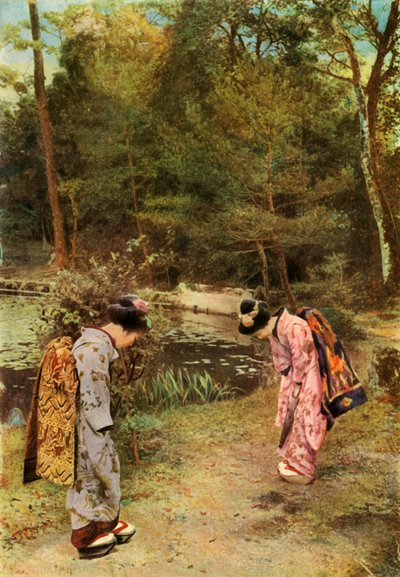 Hilsen på tempelområdet, 1910. af Herbert Ponting