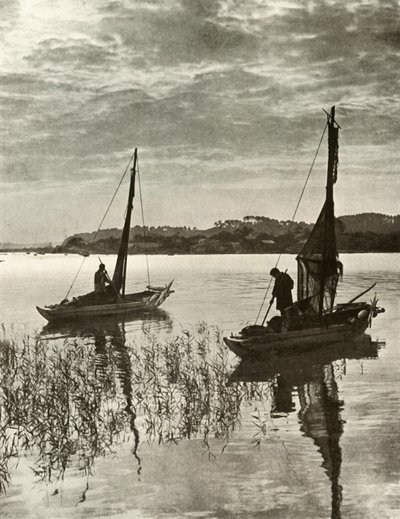 Ved Tokyo-bugten, 1910. af Herbert Ponting