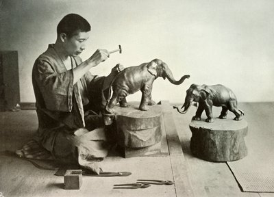 Bronzebilledhuggeren, 1910. af Herbert Ponting