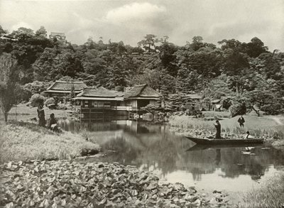 Ha-Kei-Tei kro og have ved Hikone, 1910. af Herbert Ponting