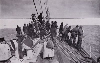 Tilgangen til pakisen (s/h foto) af Herbert Ponting