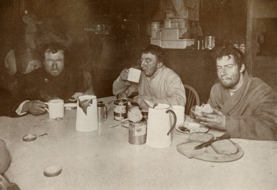 Wilson, Bowers og Cherry-Garrard på deres tilbagevenden fra Cape Crozier, 1. august 1911, 1913 af Herbert Ponting