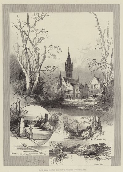 Eaton Hall, Chester, sæde for hertugen af Westminster af Herbert Railton