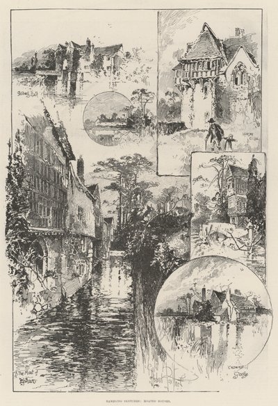 Vandrende skitser, Moated Houses af Herbert Railton