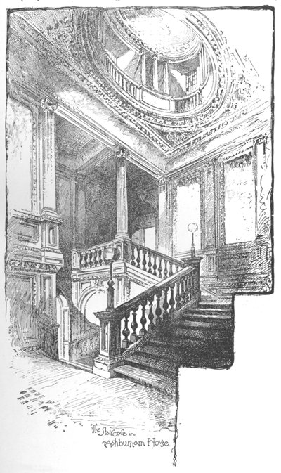 The Staircase, Ashburnham House, 1890 af Herbert Railton