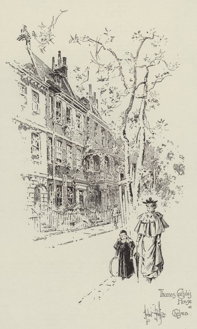Thomas Carlyles hus i Chelsea af Herbert Railton