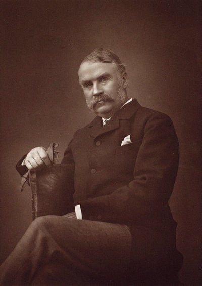 Portræt af Sir William Schwenck Gilbert 1836-1911. af Herbert Rose Barraud