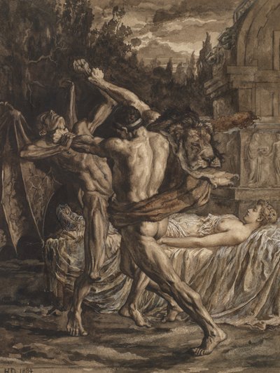 Herkules kæmper med Døden om Alcestis