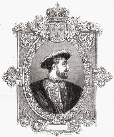 Francois I, graveret af Pannemaker-Ligny, fra 