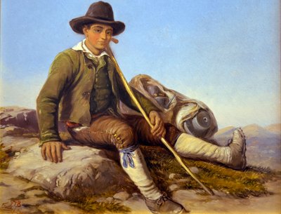 Berger de la Brigue, ca. 1850 (olie på lærred) af Hercule Trachel
