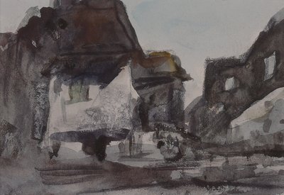En gruppe af huse af Hercules Brabazon Brabazon